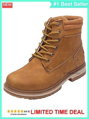 Women's Lace-Up Waterproof Leather Ankle Hiking Boots
